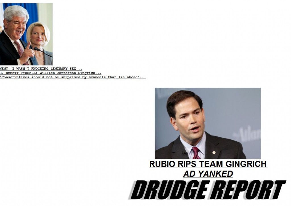 Drudge Rubio Rips Newt