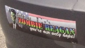 Bumper Sticker - Evans City PA - Zombie Reagan
