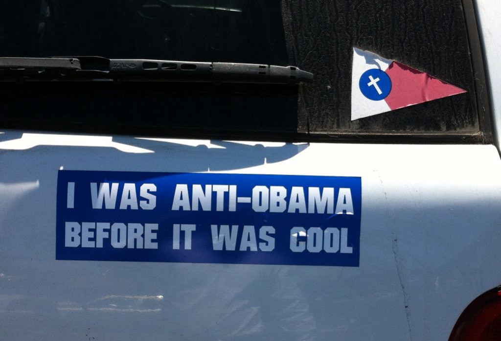 Bumper Sticker - Santa Cruz CA - I was against Obama