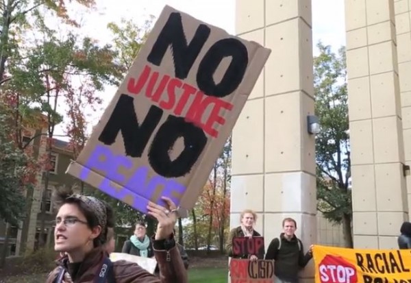 Brown U Kelly Protester No Justice No Peace