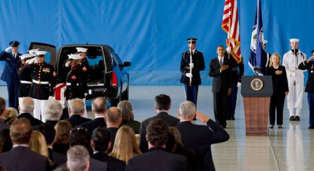 Obama Hillary Benghazi caskets