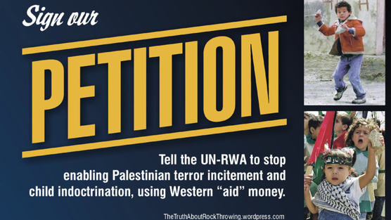 UNRWA Petition Rock Throwing