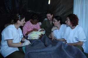 First baby Delivered in Haiti