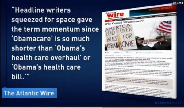 Who invented Obamacare term screen cap