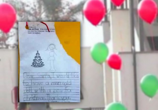 Girl's Dear Santa Letter Floats Its Way Through Sky To Good Samaritan