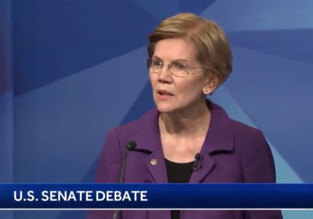 Video Elizabeth Warrens Shocked Face When Told During Debate About