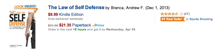 Law of Self Defense #1 in Amazon Sport Shooting Category