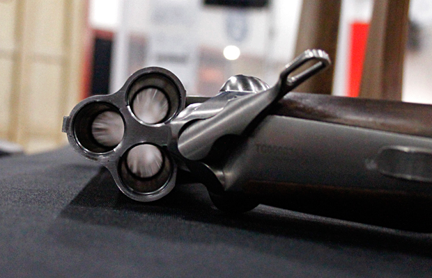 Triple-barreled shotgun from NRAAM 2014.