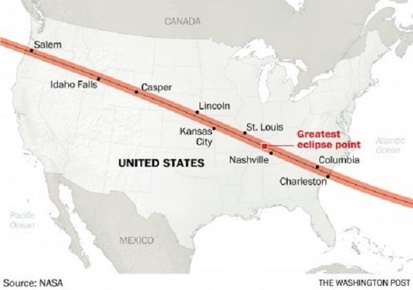 First Total Solar Eclipse in 99 Years Takes Place August 21, 2017