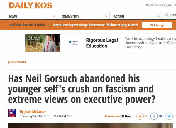 http://www.dailykos.com/story/2017/2/2/1629039/-Has-Neil-Gorsuch-abandoned-his-younger-self-s-crush-on-fascism-and-extreme-views-on-executive-power