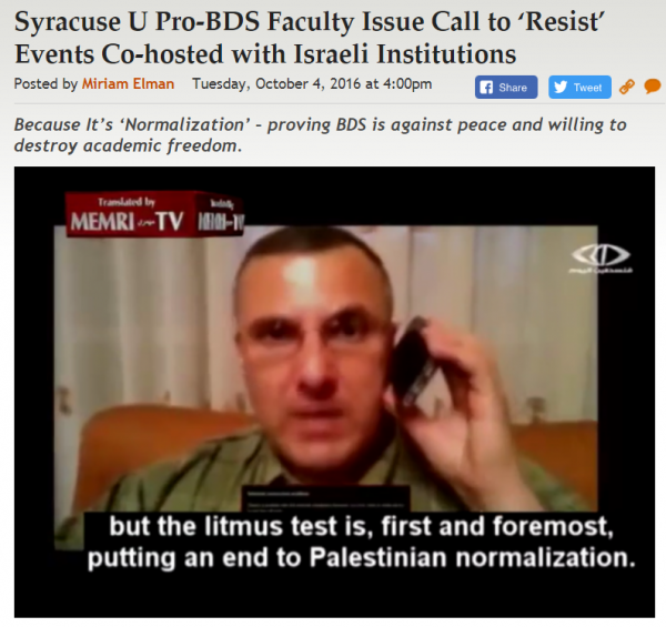 https://legalinsurrection.com/2016/10/syracuse-u-pro-bds-faculty-issue-call-to-resist-events-co-hosted-with-israeli-institutions/
