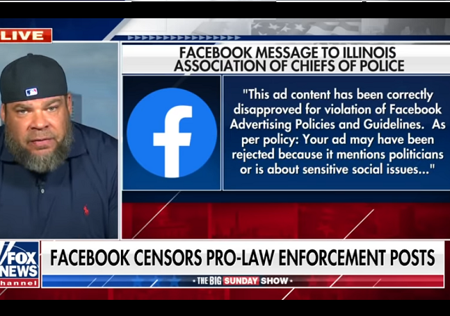 Facebook Rejects Ad Boost Honoring Illinois Police 'Officer of the Year," Claims It A "Sensitive Social Issue"