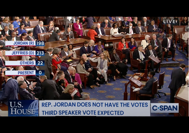 LIVE: Jordan Loses Second Vote For House Speaker, Will Be A Third Vote