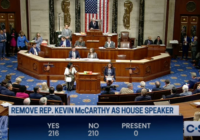 Kevin McCarthy Removed As Speaker Of The House