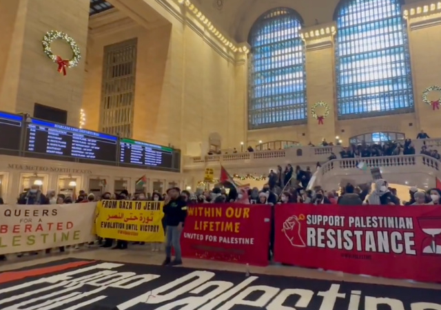 ‘Pro-Palestine’ Rioters Disrupt Travel in New York City at Grand