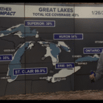 Lake Erie is Nearly 100% Ice-Covered After Great Lakes Region Slammed by Cold Stretch