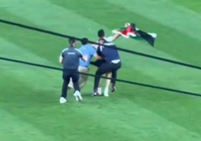 Protester Carrying Palestinian Flag Disrupts 9/11 Memorial Game at Yankee Stadium, Tackled on Field